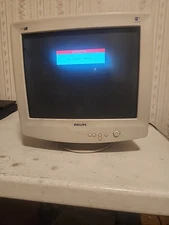 Vintage 17" Philips CRT Monitor 107S21/74N Tested and Working 2000 107S