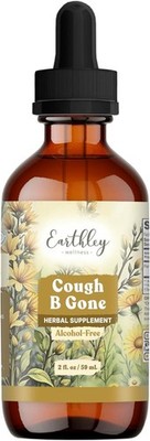 Earthley Wellness Cough-B-Gone Kids Adult Organic Herbal Tincture 2oz Cold Remed