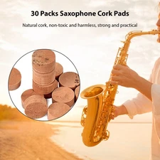 30 Packs Saxophone Cork Pads Noise Reduction Silence Sax Replacement Parts EFIY