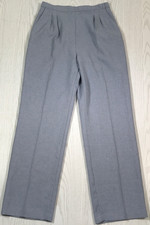 Vintage 70s JC Penny Polyester Pants Women 14 Blue Pleated Straight Business