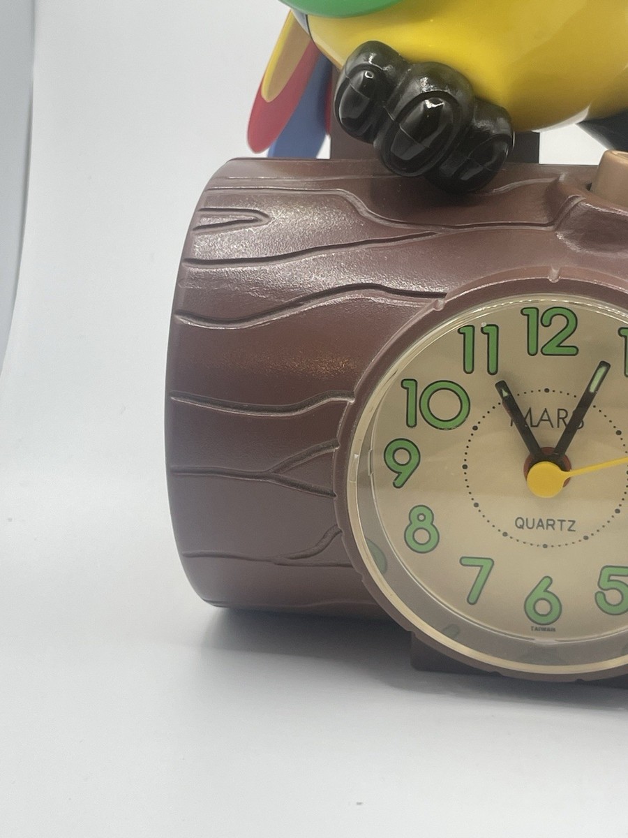 Vintage 1992 Squawking Talking Parrot Alarm Clock Works The Rest
