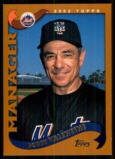 Bobby Valentine 2002 Topps #289 Mets MLB READ FREE SHIPPING AutographDen