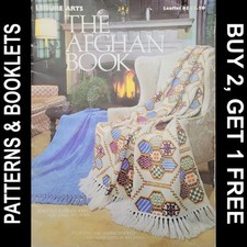 Vintage Leisure Arts Leaflet 63 "The Afghan Book" Knitted  Crocheted  1975