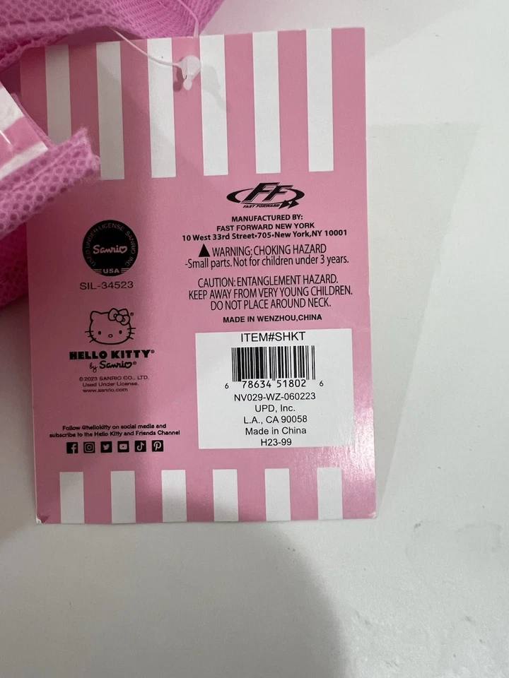 Mini Bolso de Mano Sanrio HELLO KITTY (Rosa) Reutilizable NUEVO CON ETIQUETAS Foto 2 de 3