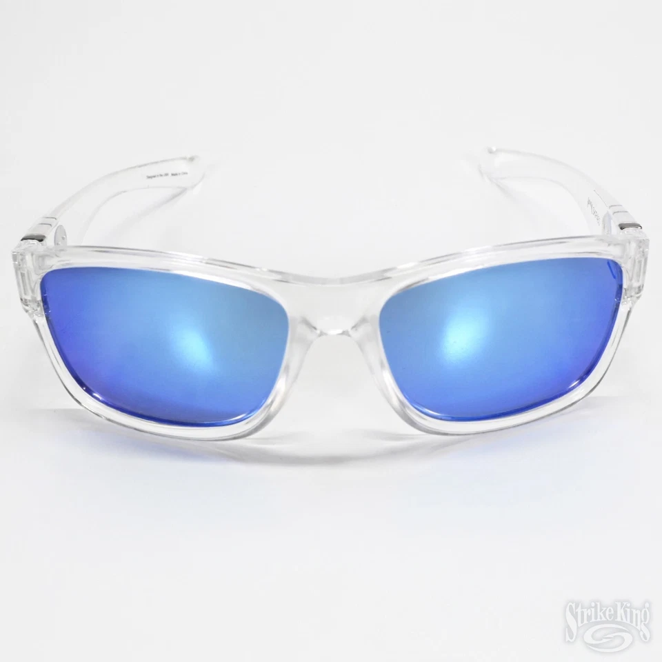 Strike King Platte Polarized (UVA/UVB) Sunglasses - Crystal Frame/Blue Mirror - Image 3 of 4