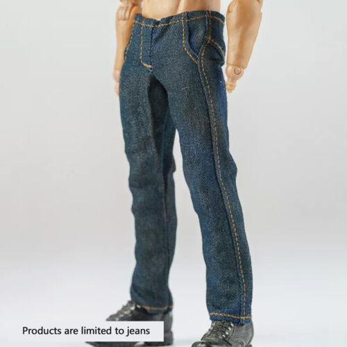 1/12 blaue Jeans Hose Hose Kleidung Modell für 6" männliche Actionfigur Körper Spielzeug - Bild 12 von 14