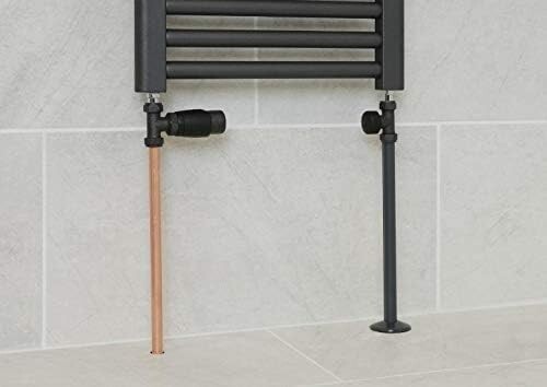 Snappit Towel Rail Radiator Pipe Covers Collars Anthracite Grey 200mm - Picture 3 of 4