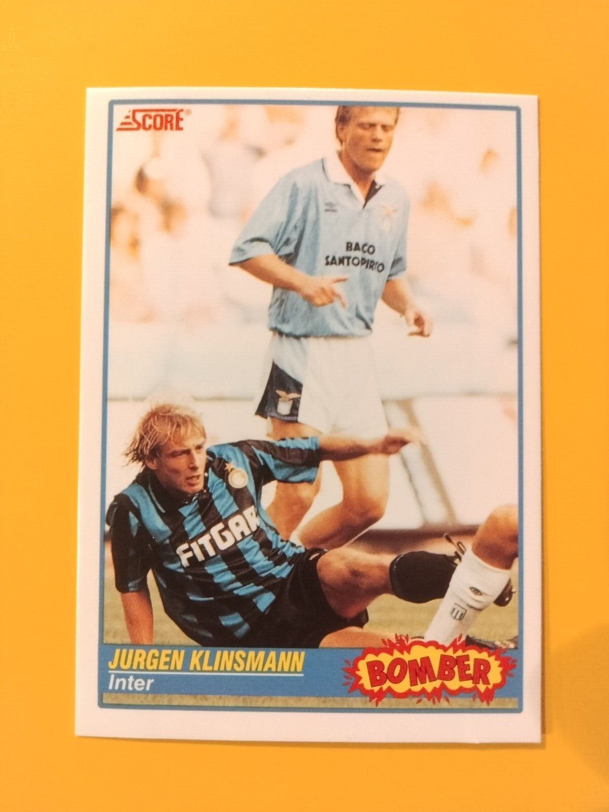 JURGEN KLINSMANN #369 Italian Milan vintage soccer card⚽ 1992 Score free ship