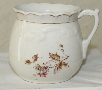  ANTIQUE SHAVING MUG Floral Roses PORCELAIN Vintage W.E.P.Co. China #188