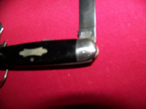 Old Black Handle Three Blade Utility Jack Pocket Knife Only has Pat. Nos. - Picture 5 of 6