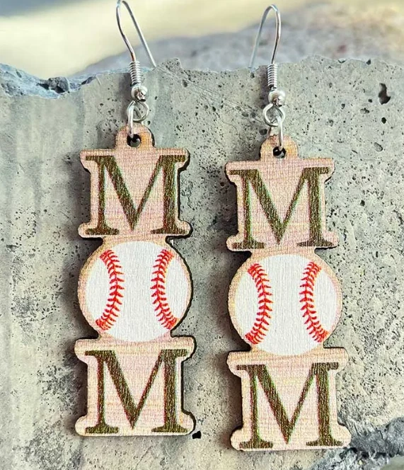Baseball mom shop earrings