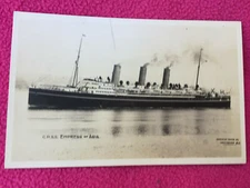 RPPC POSTCARD nautical SHIP boat OCEAN LINER vancouver C.P.S.S. EMPRESS ASIA