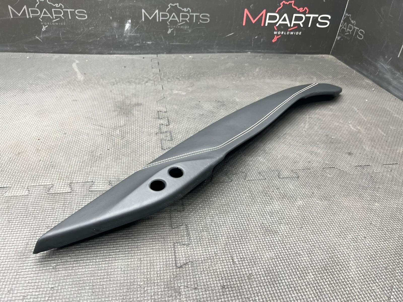 15-19 FERRARI 488 CENTER TUNNEL CONSOLE TRIM PANEL OEM LEATHER WHITE STITCHING