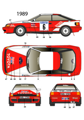 STUDIO 27 Decals ] 1/24 Celica GT-FOUR ST165 Sweden for