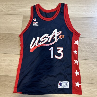 Vintage Champion Shaquille O'Neal #13 USA Olympic Team 96' Jersey