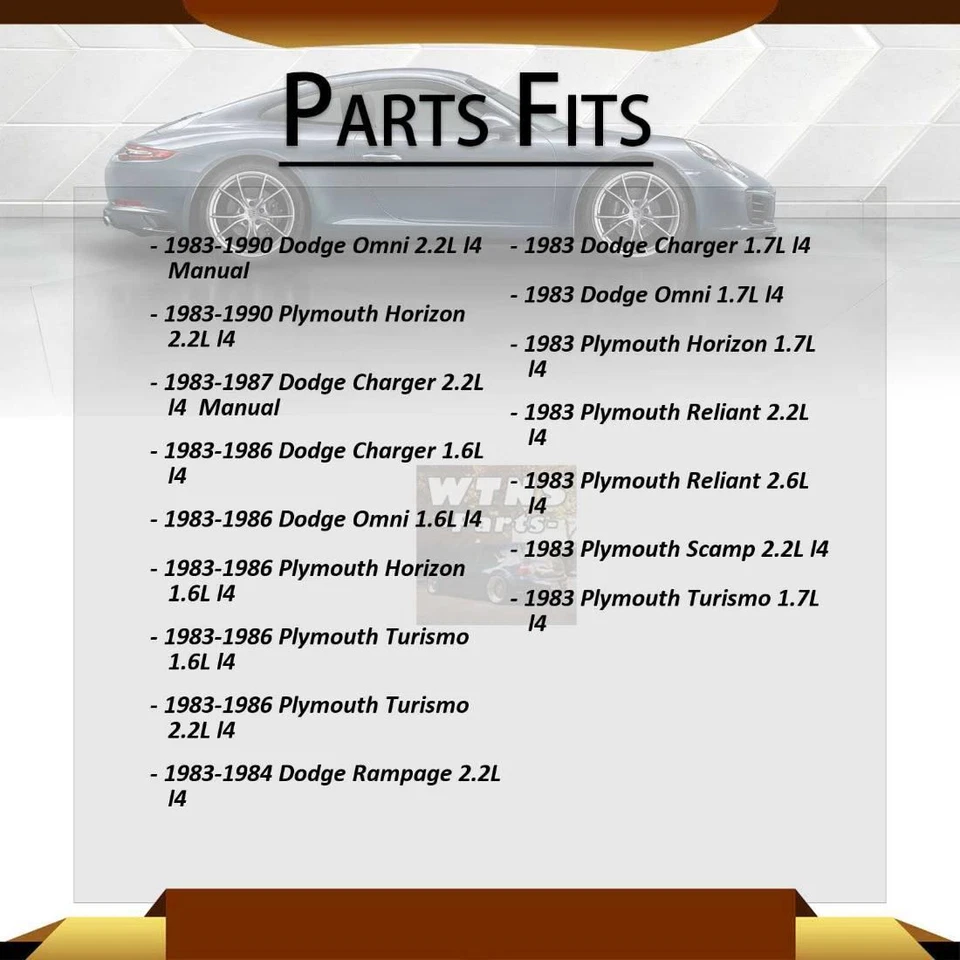Conjunto de juntas CV delanteras 2x para Plymouth Turismo 1983-1986 Foto 2 de 4