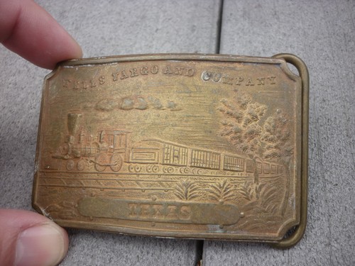 TEXAS Train Belt Buckle Tiffany NY 