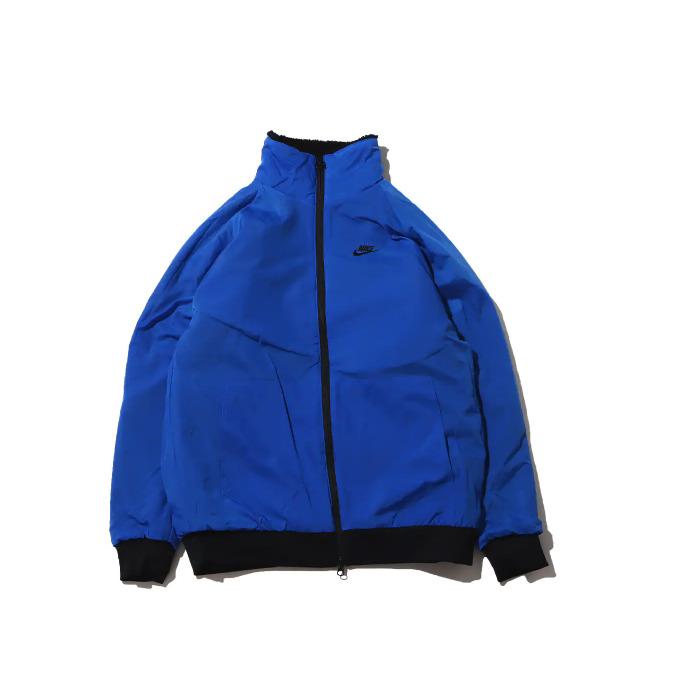 Nike Big Swoosh Reversible Boa Jacket Asia Sizing BQ6546-009 / Black Blue