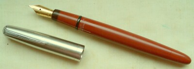 PARKER '' VS '' DREHKOLBENFÜLLER in BRAUN/CHROMKAPPE ; NIB in F !USA MADE