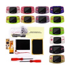 Pink Buttons 10 Level Brightness V2 IPS Backlight LCD Mod Pre-Cut Shell For GBA