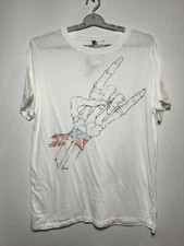 Junk Food Men's Skeleton Rock Graphic T-Shirt - (White L)