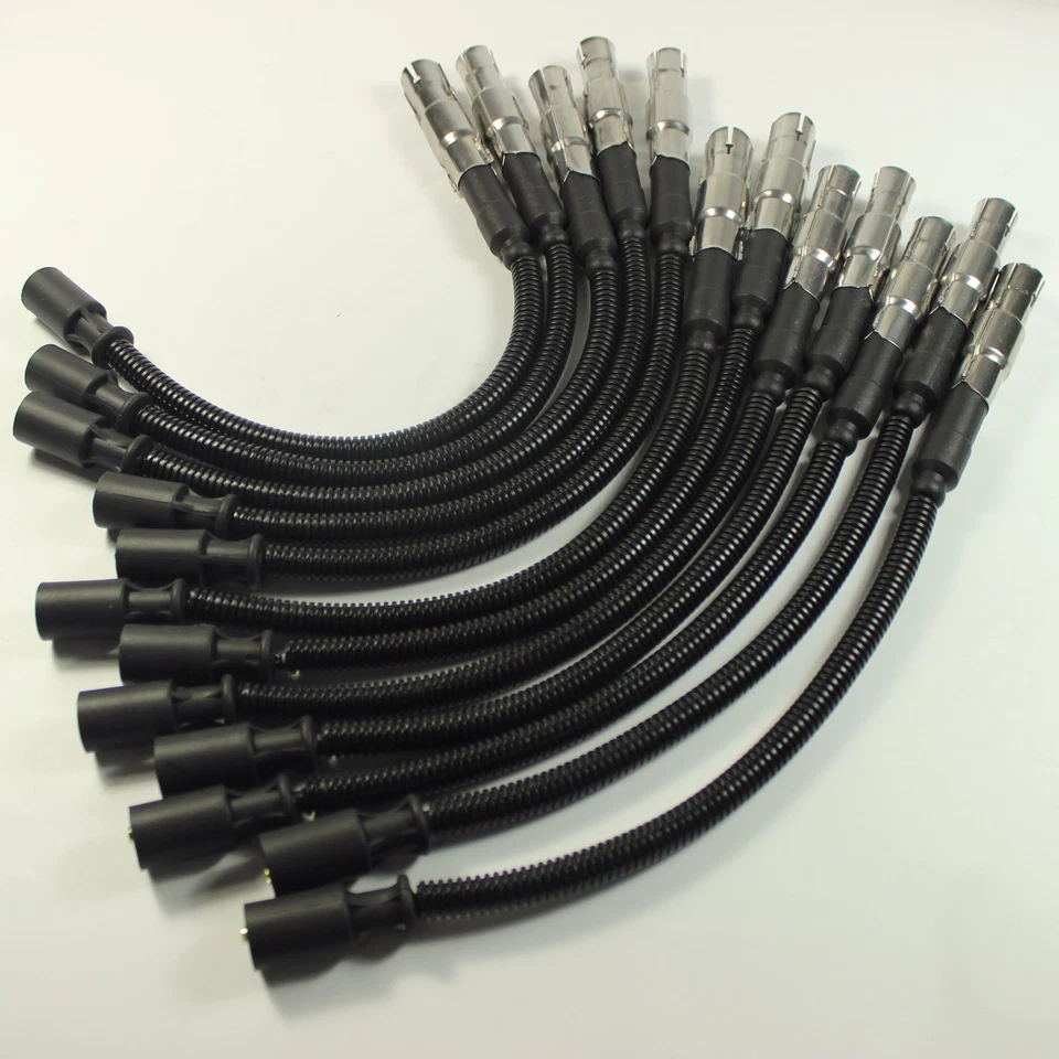Cable de encendido de bujía 12 piezas para Mercedes Benz Clase C Clase E ML SLK 320 350 Foto 3 de 4
