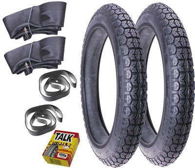 Set 2 x Reifen 18 x 3,00 3.50-18 Schlauch SIMSON AWO 425 JAWA 350 TS CZ MZ ETZ