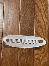 Vintage Vtg Plastic Scunci Banana Barrette 6 Long Clear Color