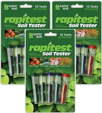 Luster Leaf Rapitest 1609CS Soil Lawn Garden Farm PH NPK Test Testing Kit ~ 3 PK