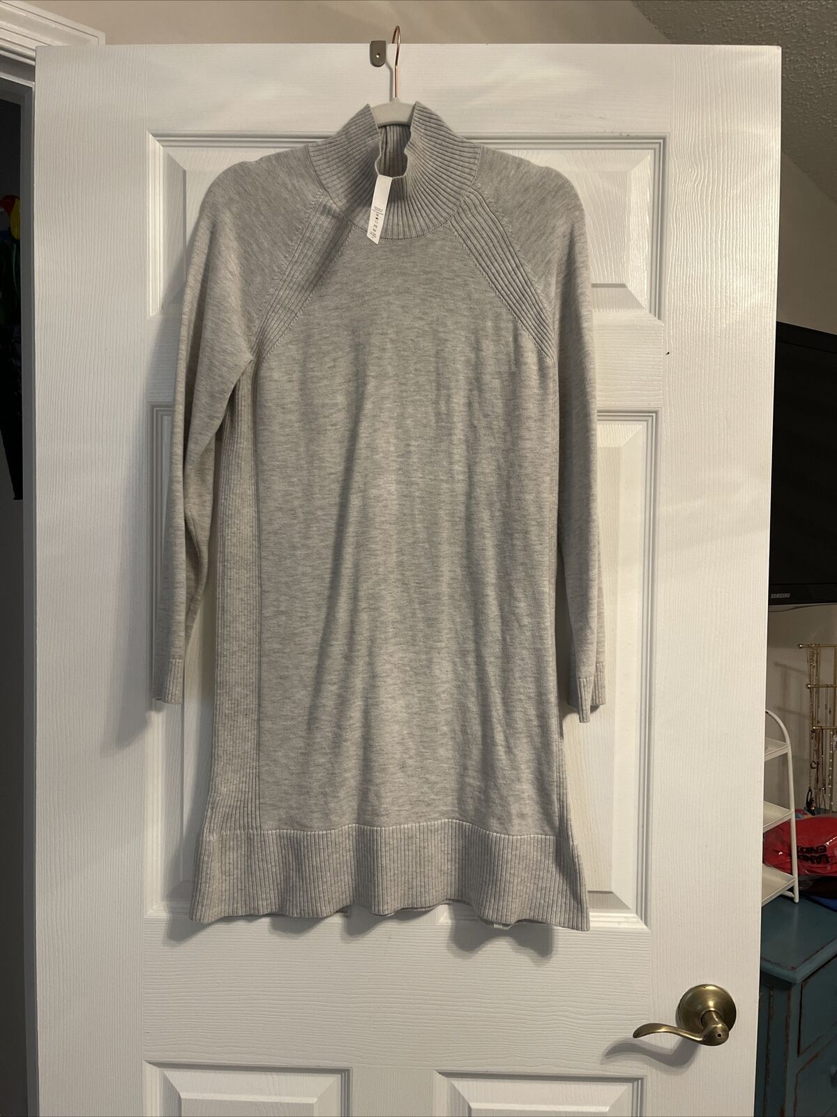 Gray Lululemon Sweater Dress, size 12 Cotton Nylo… - image 1