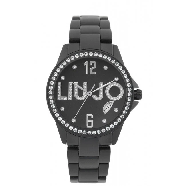 Orologio Donna LIU JO Luxury FLY Alluminio Colorato Nero Marrone Swarovski Lady - Immagine 4 di 4