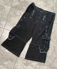 Tripp NYC Vtg 90s Pants Skull Goth Emo Bondage Baggy Grunge Punk Y2K Black 2X