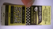 Vintage " SPORTS HOTLINE-Jim Feist" Matchbook Made in USA