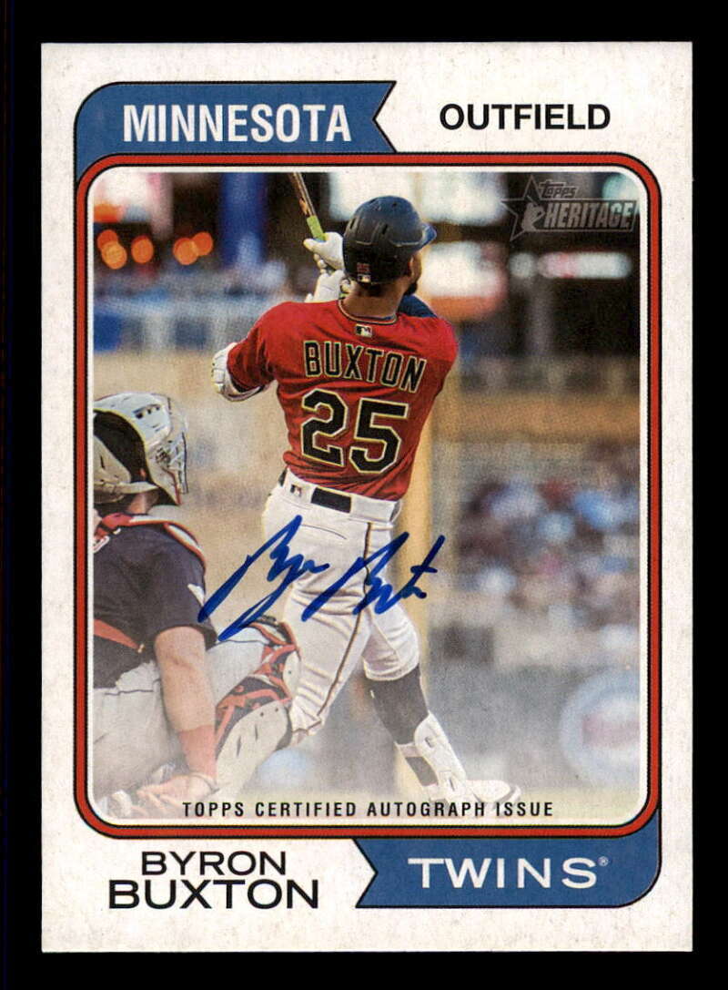 2023 Topps Heritage Real One Autograph/Auto Byron Buxton Twins Blue Ink
