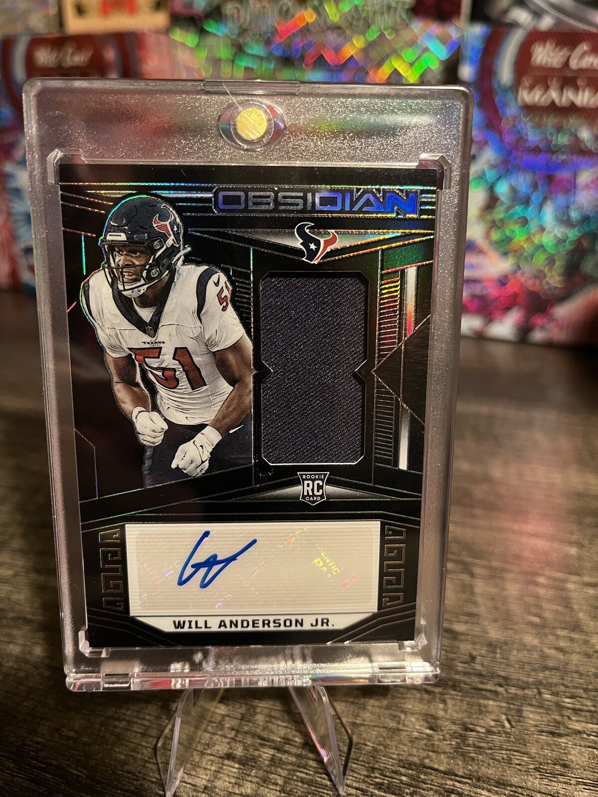 2023 Panini Obsidian - Rookie Jersey Autographs Will Anderson /199 (AU, MEM, RC)