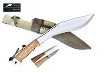 11" Afghan Official Issued Genuine Gurkha Kukri Knives Brown Case GK&CO In Nepal