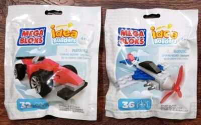 Mega Bloks Idea Builders Speedy Racecar & Stunt Plane Construx