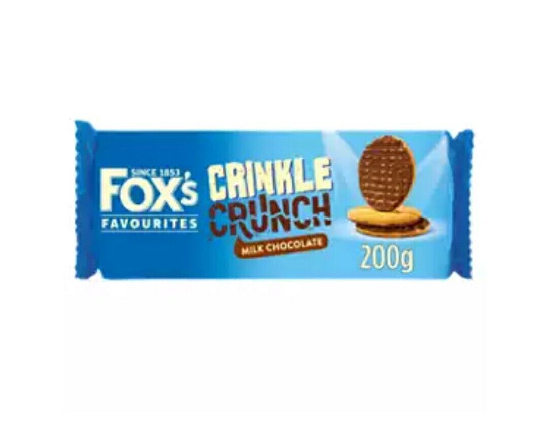 FOX'S BISCUITS x 10 PACKS MIXTURE CHOCOLATE CRUNCH CREAMS ROCKY