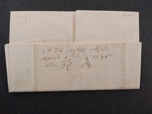 Massachusetts: Shelburne Falls 1845 Stampless Cover, 2 LINES BLACK STRAIGHT LINE - Picture 3 of 6