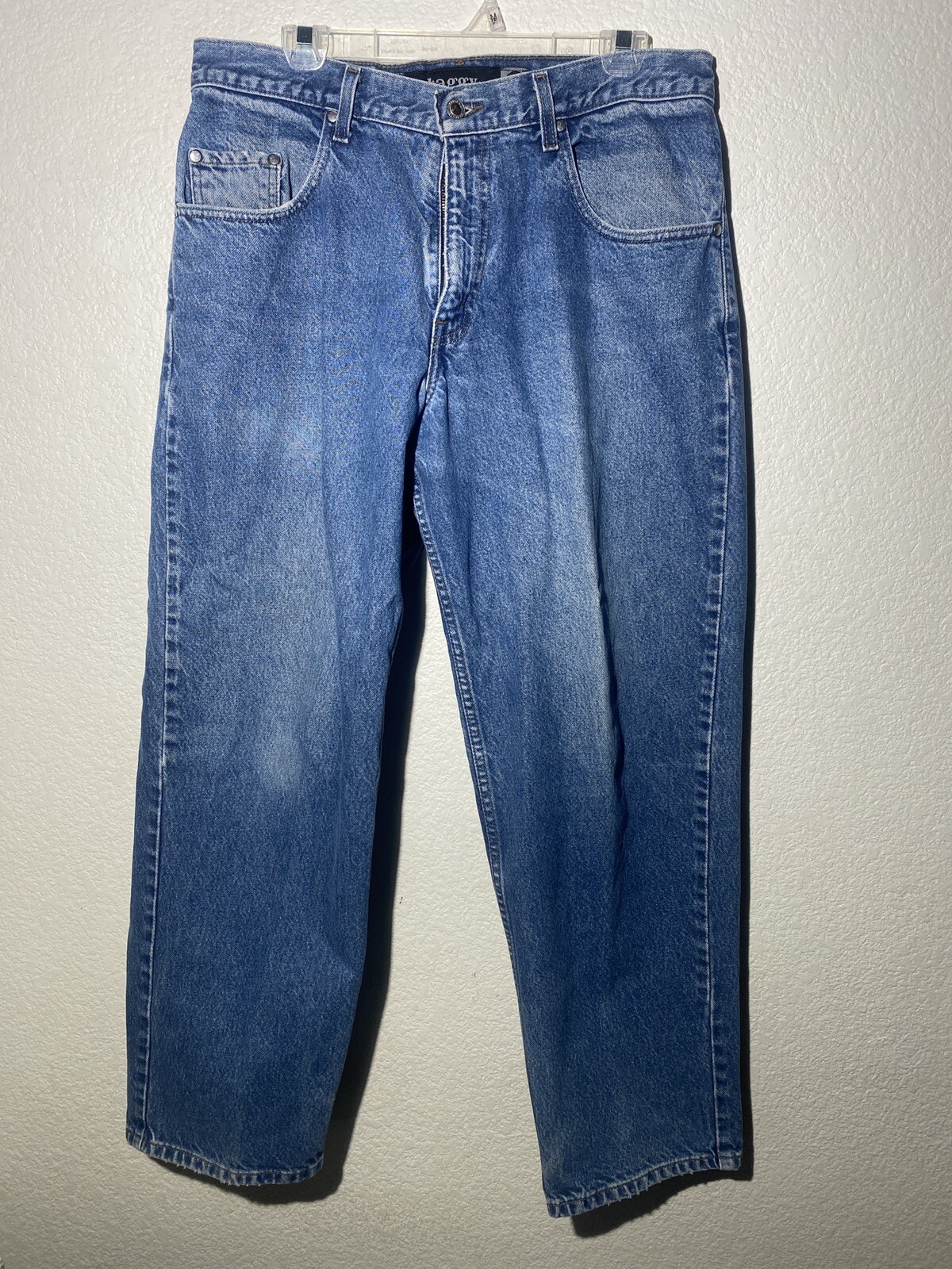 2000'S Levi's SILVER TAB BAGGY Tapered Denim Pants, Made in USA cotton blue type Vintage Second Hand