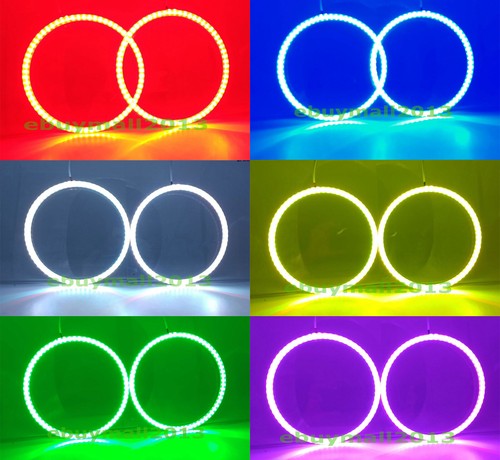 BT Clear RGB Halo Ring Angel Eye For VW Golf Mk1 Mk2 GTI Euro Headlamp 1974-92 - Picture 6 of 17