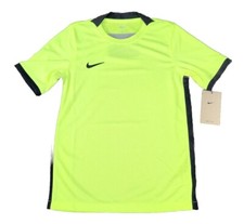 Nike Dri-Fit Short Sleve Neon-Yellow Activewear Top Youth XL 15/16 DH8368-702