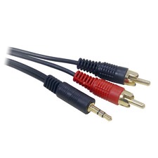 10M 3.5mm 3.5 Jack to 2 X RCA Phono Cable Lead - GOLD - SENT TODAY