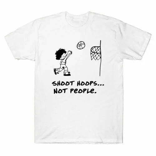 Shoot Hoops Not People Play Basketball Funny Men s Short Sleeve T