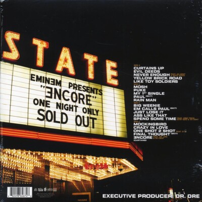 Eminem ENCORE レコード Eminem – Encore – 2 x Vinyl (Gatefold, LP, Album, Stereo
