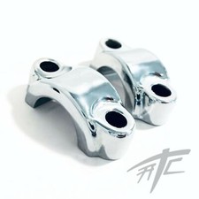 HAYABUSA CHROME OEM HANDLE BAR CLAMPS 2022-2024 SUZUKI HAYABUSA