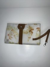 Travel Baby Change Mat Mustard Floral