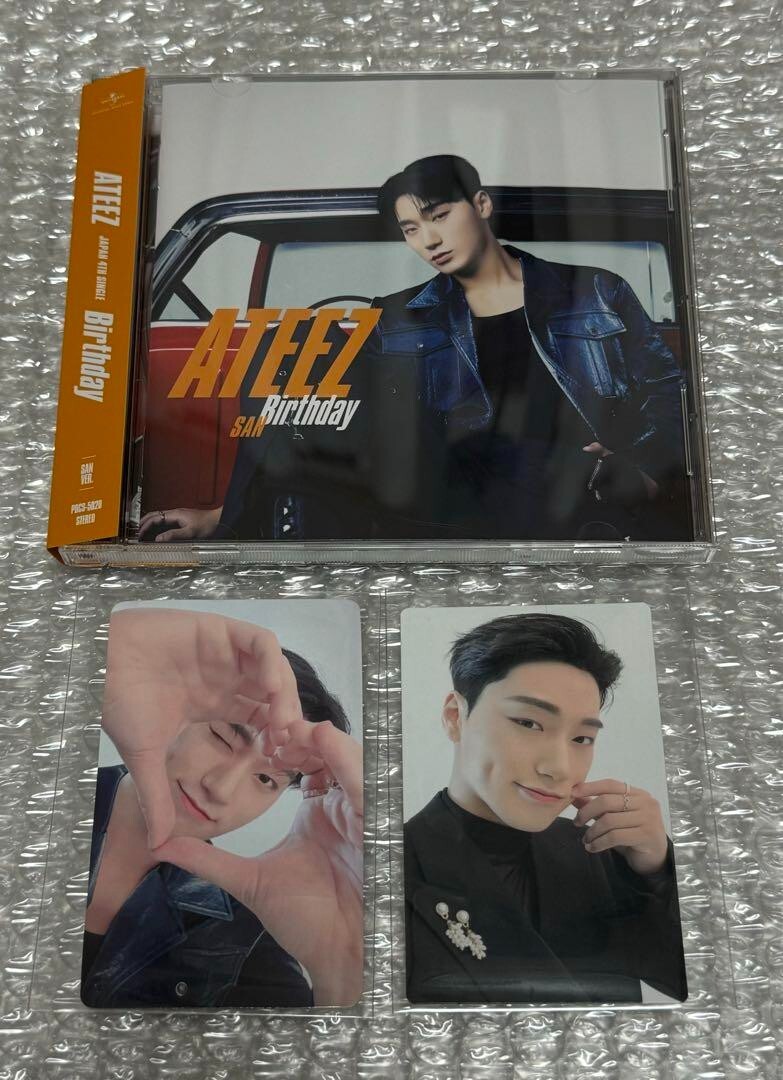 ATEEZ SAN 4th SINGLE Birthday Solo CD + FC solo Official ATEEZ SAN 4th SINGLE Birthday Solo CD + FC solo Official
