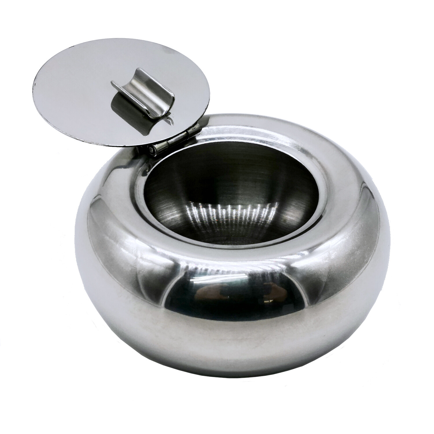 Edelstahl Aschenbecher mit Deckel für draussen und innen Wind Ascher Edel massiv