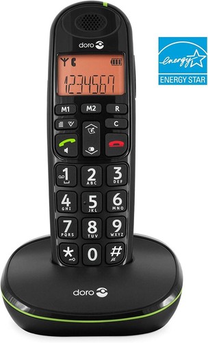 Doro PhoneEasy AA8100w DECTSchnurlostelefon Freisprechen schwarz Single - Afbeelding 2 van 8